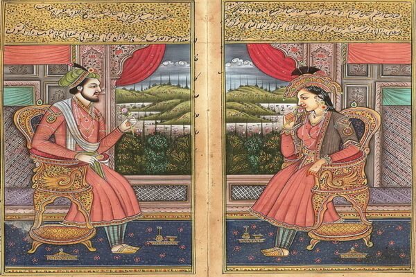 Shah Jahan and Mumtaz Painting