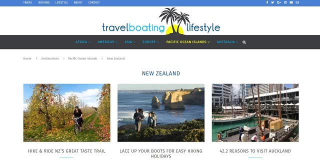  Travel the boating lifestyle; Travel Bloggers