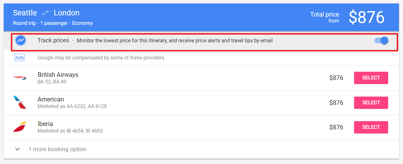 Track your flight prices; How to Set Up Google Flight Alerts