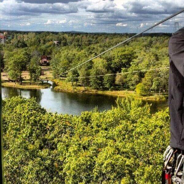 Bigfoot Zipline, beautiful adventure which is a thing to do in Wisconsin Dell for sure