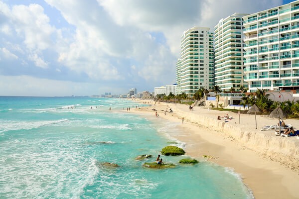 one of the beach of Cancun, famous beach of Mexico; places to visit in mexico