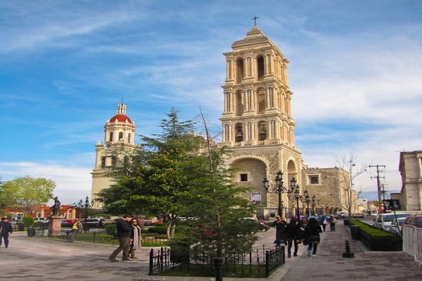 Churrigueresque-Baroque Cathedral of Santiago in the state of  Coahuila