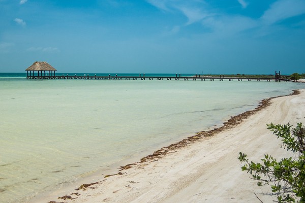 beach of Isla Holbox; places to visit in mexico