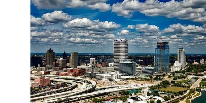 Milwaukee city skyline, Wisconsin, U.S