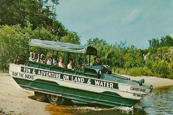 Original Wisconsin Ducks Boat tour both in water and land