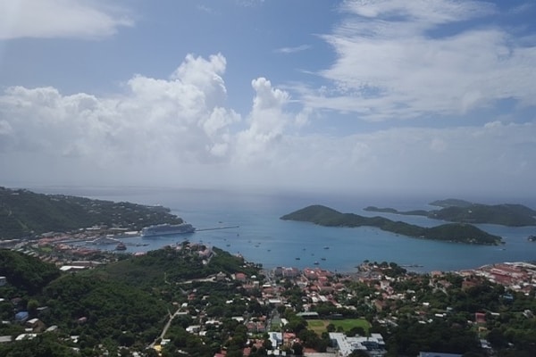 Beautiful town of Charlotte Amalie, U.S Virgin Islands