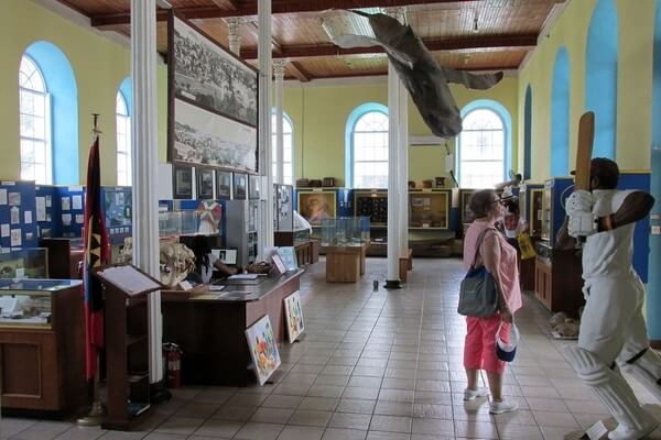Interior of Museum of Antigua and Barbuda situated in St. John's, capital of Antigua and Barbuda island