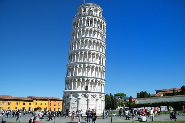 The world famous leaning tower of Pisa, Italy