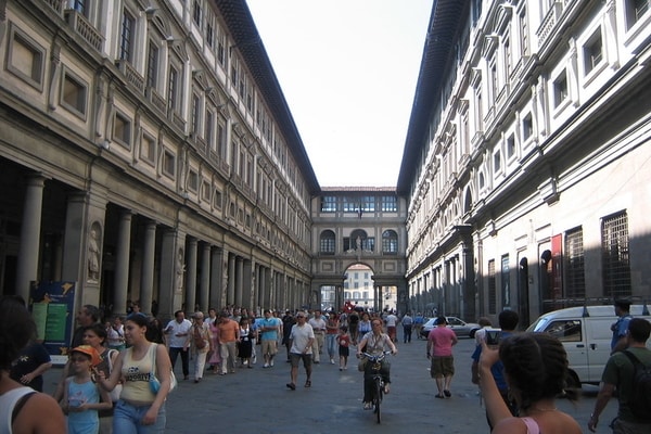 Uffizi Gallery museum in Florence, Italy ; rome to pisa tour; florence and pisa day trip from rome; best day trips from rome