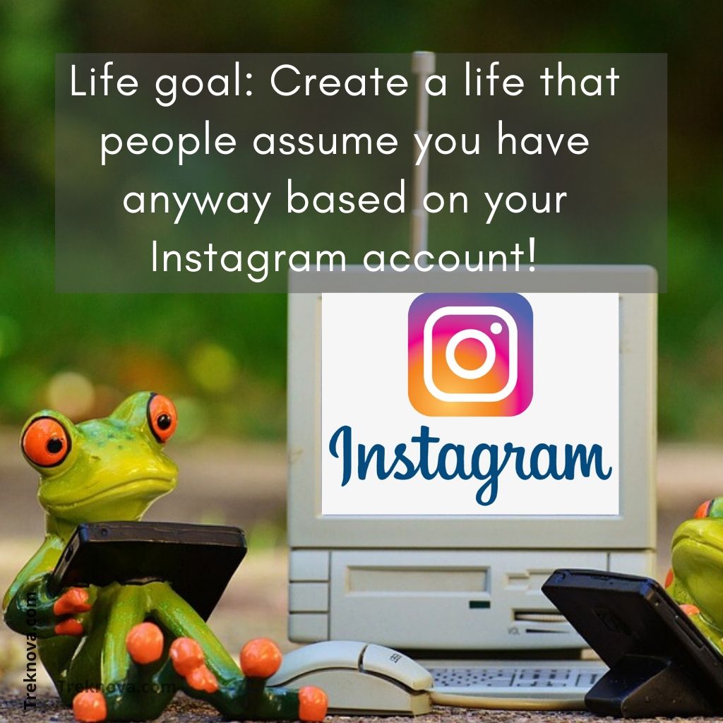 Life goal: Create a life that people assume you have anyway based on your Instagram account!, Funny Travel Quotes