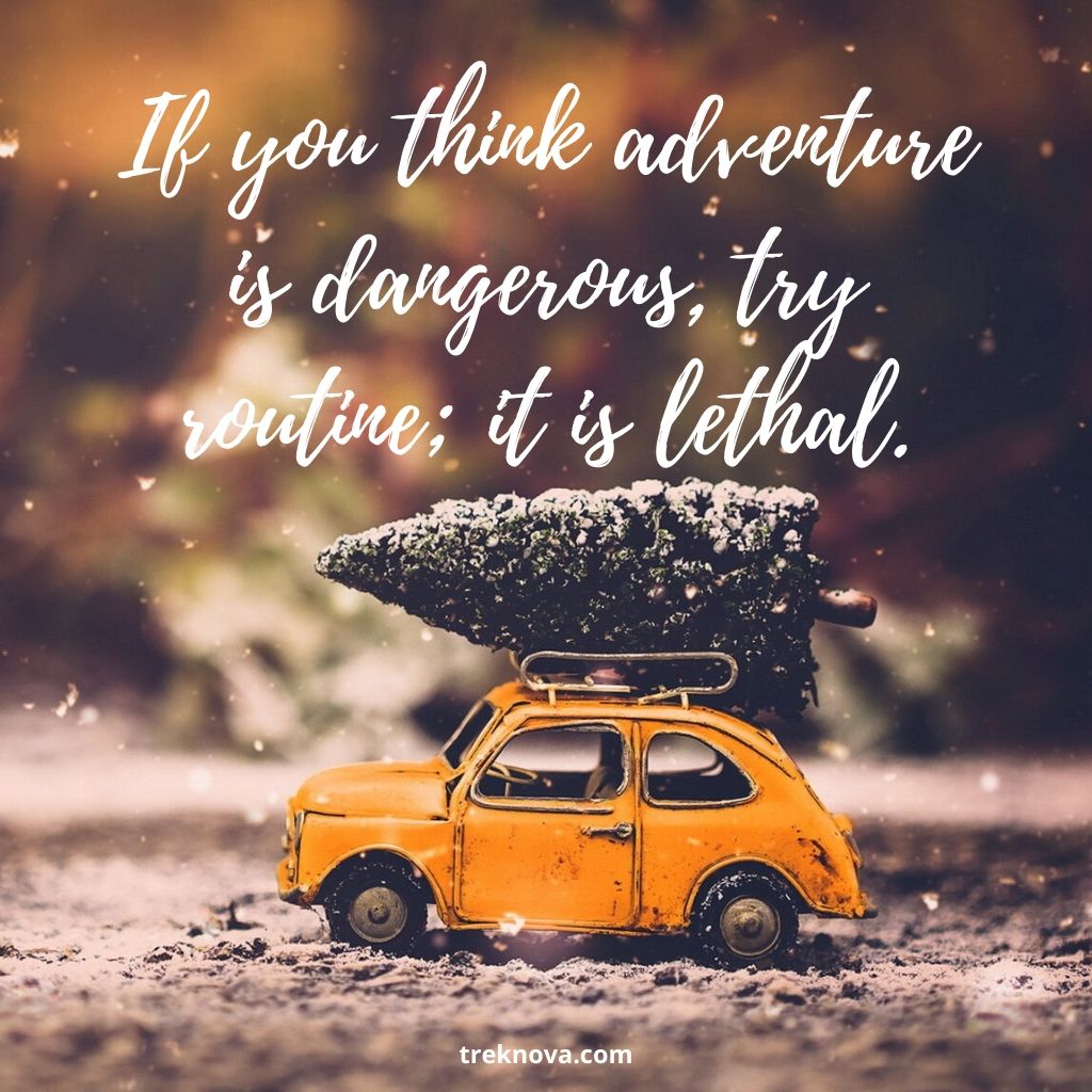 If you think adventure is dangerous, try routine; it is lethal.