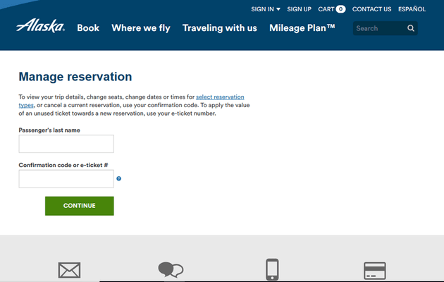 Manage Reservations, alaska airlines reservations
