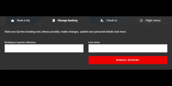 Qantas Airways manage booking
