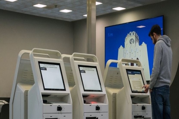 Aegean Airlines kiosk check-in, Aegean Airlines check-in