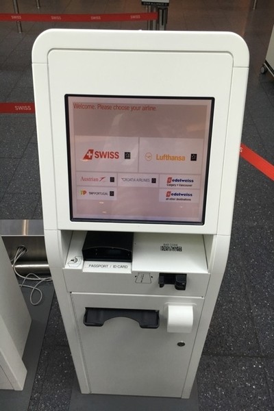 Austrian airlines kiosk check in