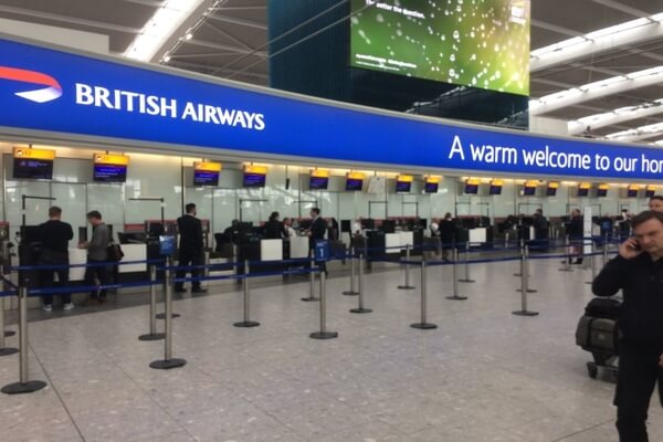 British airways counter check-in