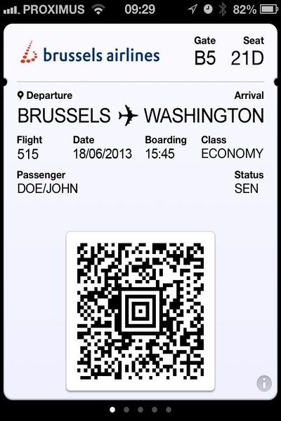Brussels airline boarding pass, Brussels airlines check-in