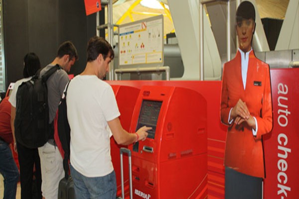 Iberia airlines self service kiosk