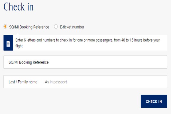 Singapore airlines online check-in, singapore airlines check-in
