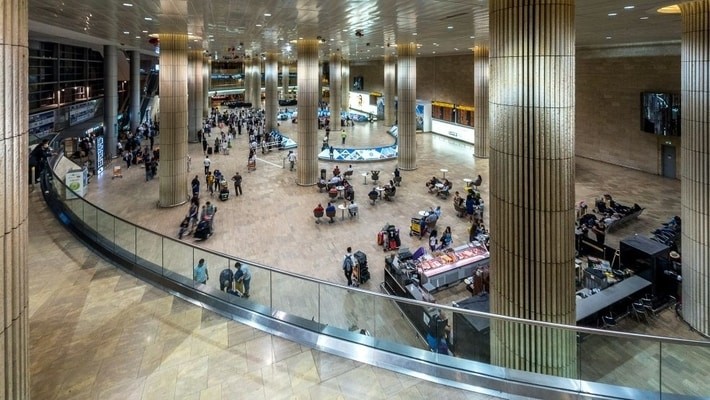 Inside of Tel Aviv Ben Gurion International Airport