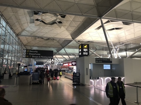 check-in point London Stansted Airport