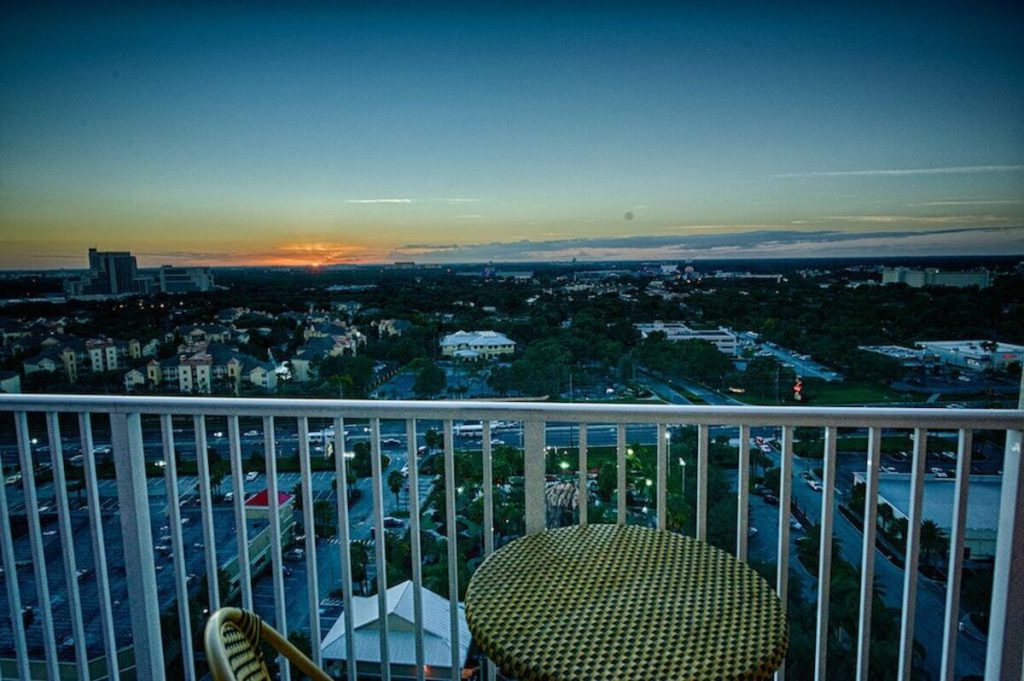 Blue Heron Beach Resort Balcony Sunset View